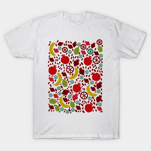 Fruit pattern T-Shirt by AtomicTurquoise